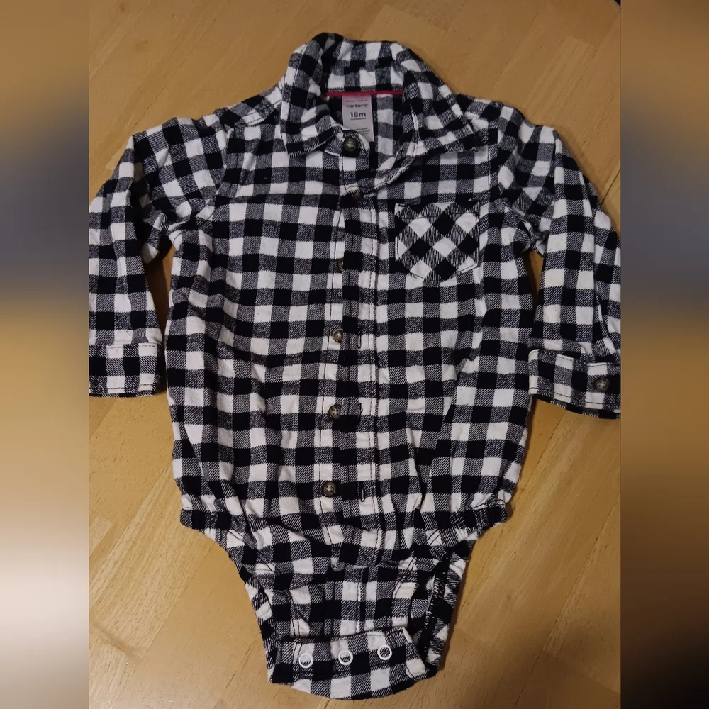 4 Piece Button Up Bundle H&M Zara Carter's EUC - Picture 4 of 5